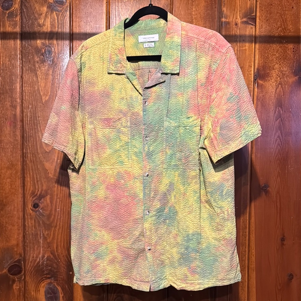 Urban Outfitters Tie Dye Casual Button Down Shirt